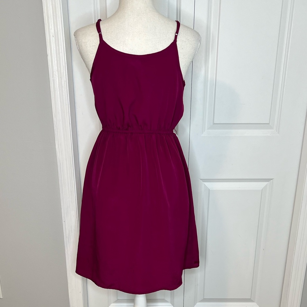 Mossimo Purple Orange Grey Colorblock Spaghetti Strap Dress Small 2012 Target - Picture 7 of 10